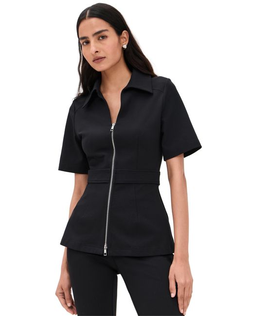 ALIGNE Black Cecile Ponte Top