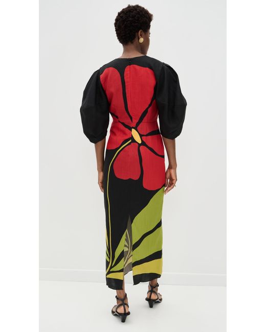 Cala De La Cruz Red Gaia Dress