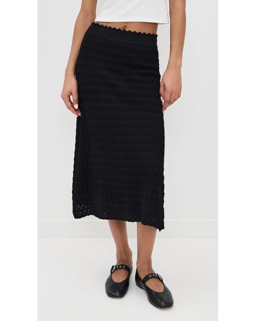 Sea Black Rue Knit Midi Skirt