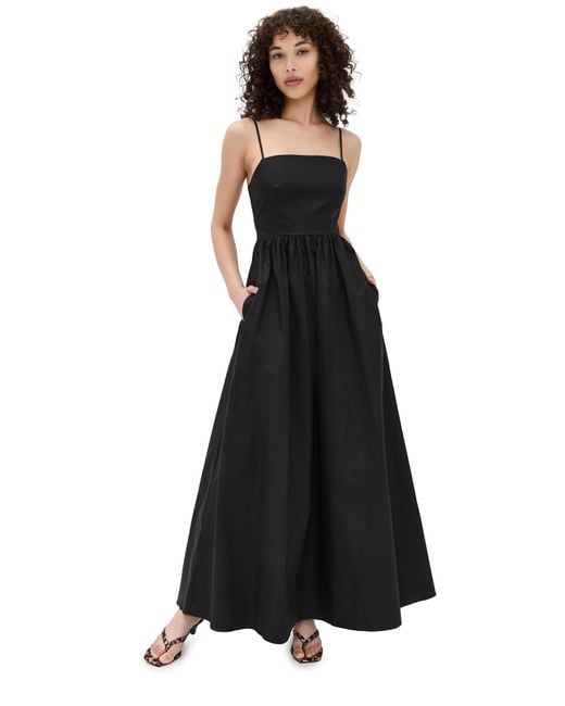 Susana Monaco Poplin Lace Up String Maxi Dress in Black | Lyst Susana Monaco Poplin Lace Up String Maxi Dress in Black | Lyst