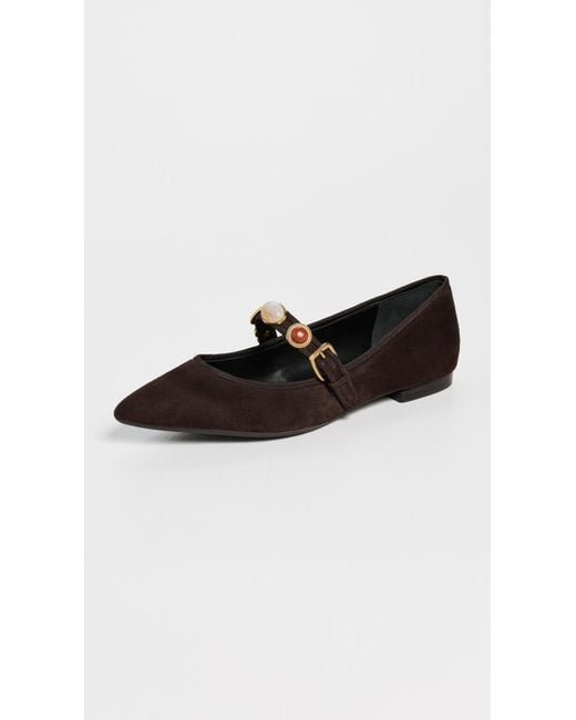 Veronica Beard Black Selene Charms Flats