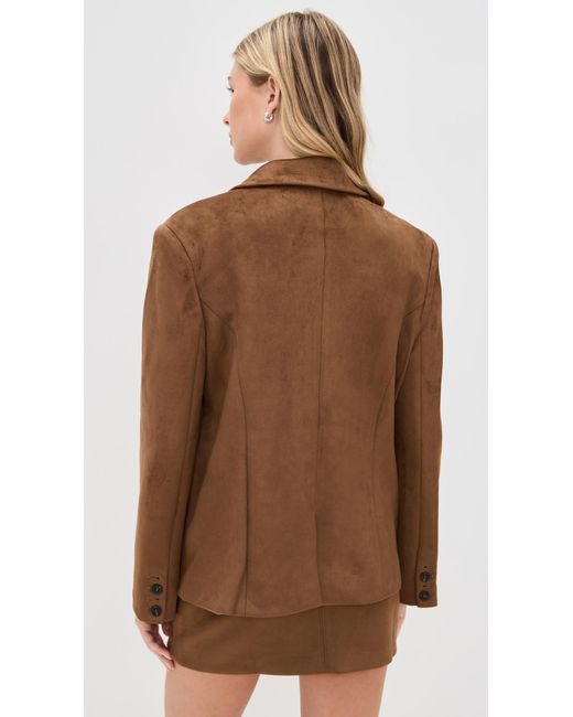 4th & Reckless Brown Ember Faux Suede Blazer