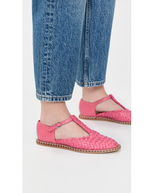 Naguisa Pink Fragaria Woven Flats