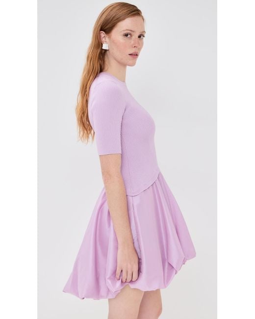 Jonathan Simkhai Purple Kenny Bubble Mini Dress