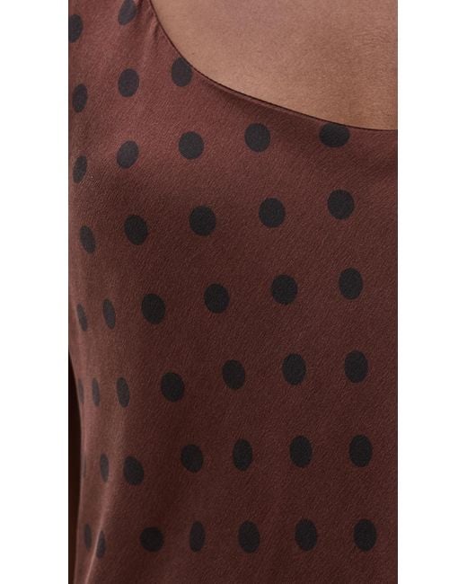 Lunya Brown Washable Silk Bias Slip Dress