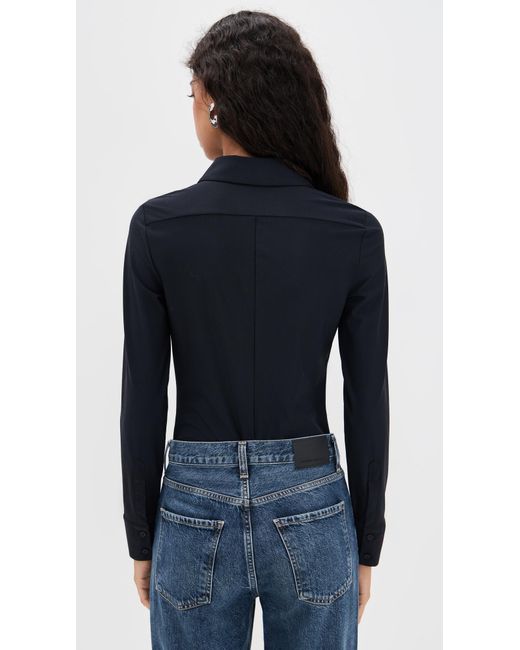 Commando Black Classic Button Down Thong Bodysuit
