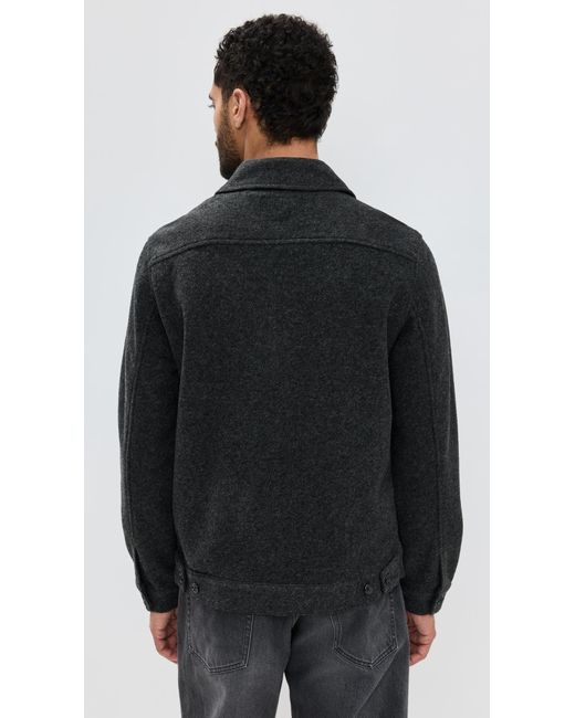 Rails Black Shael Zip Jacket for men