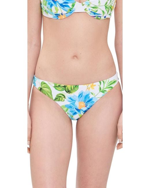 PQ Swim Women's Blue Basic Ruched Bikini Bottoms