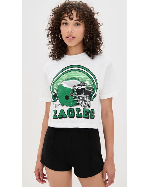 Junk Food Green Eagles Game Time Mn Crop Tee