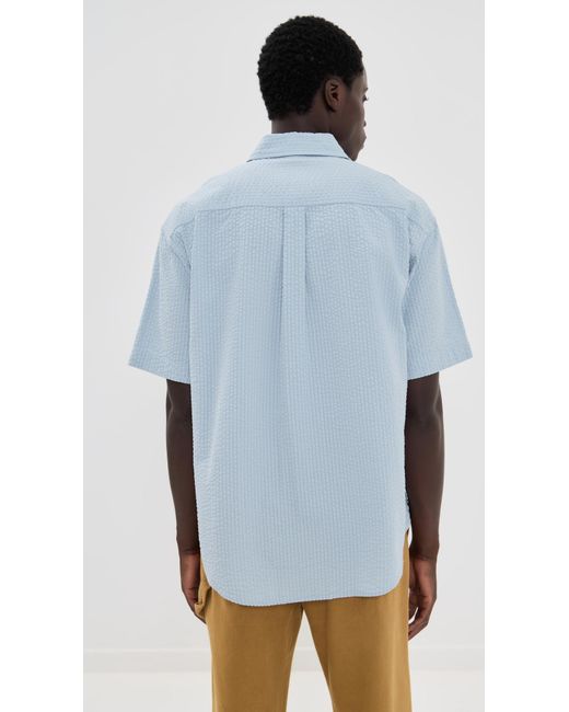 Carhartt Blue Short Sleeve Toland Shirt for men