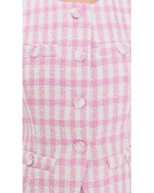 Endless Rose Pink Tweed Top Jacket