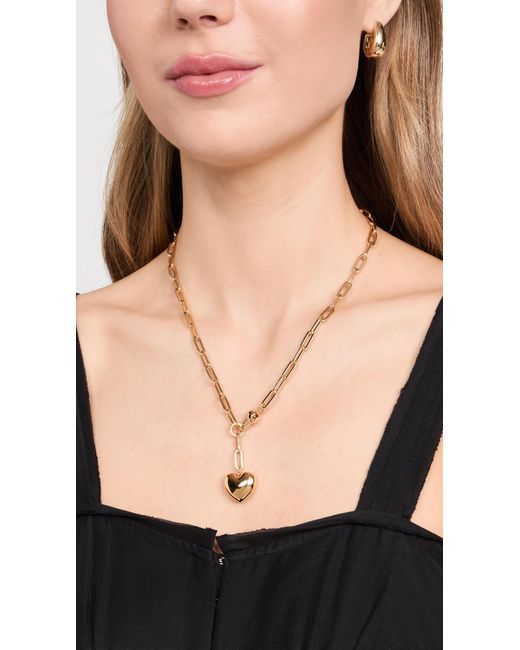 Jenny Bird White Puffy Heart Chain Necklace