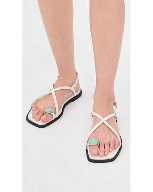 Rag & Bone White Remi Flat Sandals