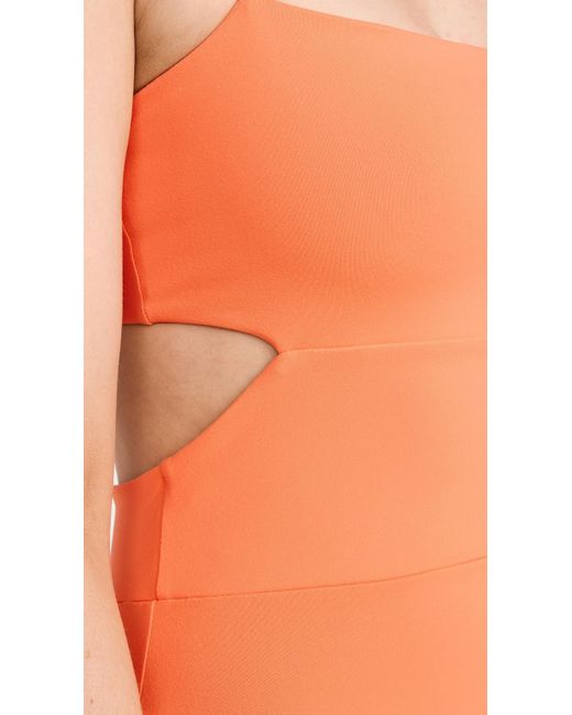 Susana Monaco Orange Cut Out Open String Dress