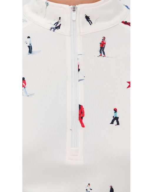 Perfect Moment White 1/4 Zip Base Layer Top