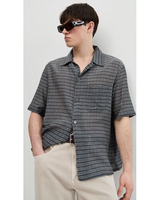 Our Legacy Heusen Shirt Short Sleeve in Black for Men | Lyst