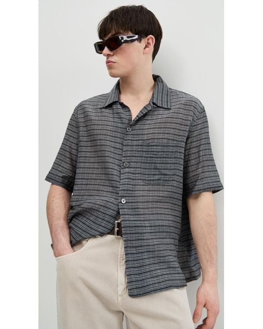 Our Legacy Heusen Shirt Short Sleeve in Black for Men | Lyst