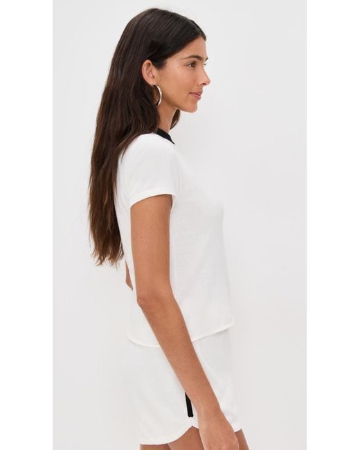 Le Bos White Ringer Tee