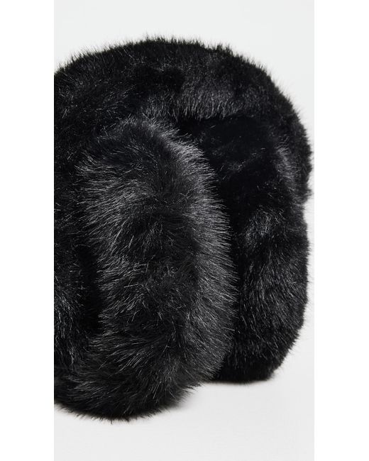 Hat Attack Black Faux Fur Earmuffs