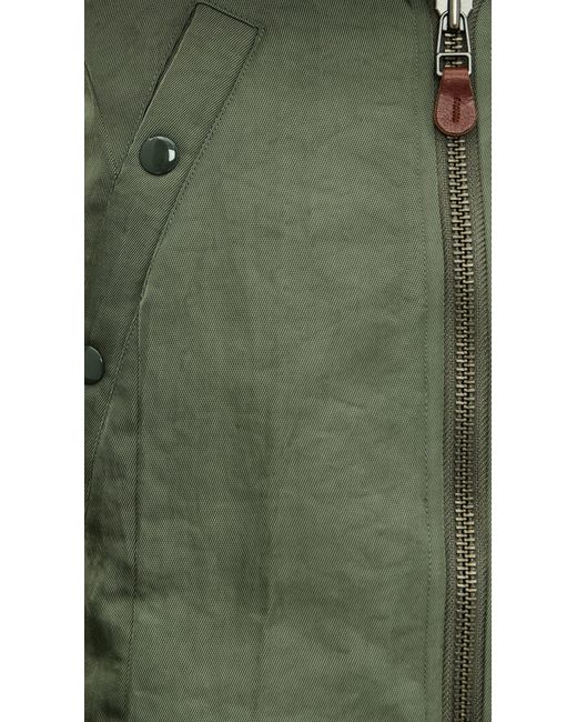 R13 Green Oversized Padded Flight Jacket