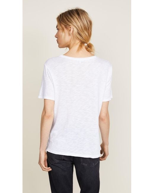 Splendid White Slub Crew Tee