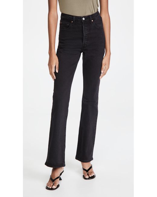 Levi's Denim Ribcage Boot Jeans in Black - Lyst