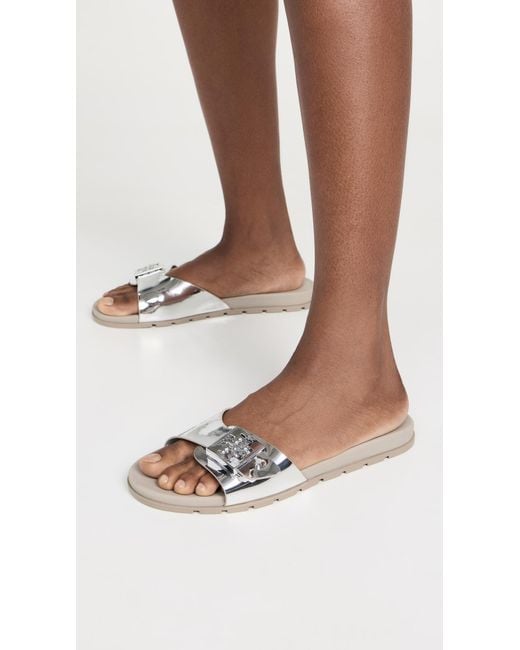 Tory Burch Black Buckle Slides