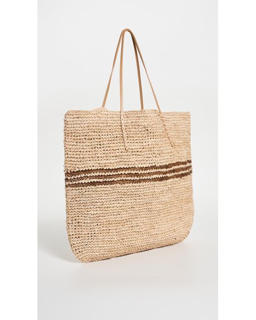 Hat Attack Natural Luxe Stripe Tote