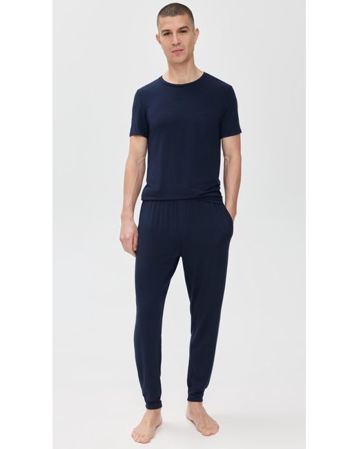 Calvin Klein Blue Ultra Soft Modal Sleep Jogger Pants for men