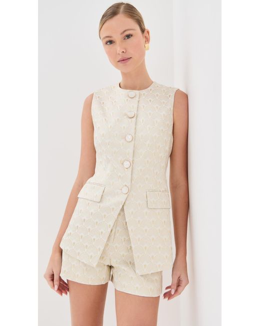 Veronica Beard White Lois Vest