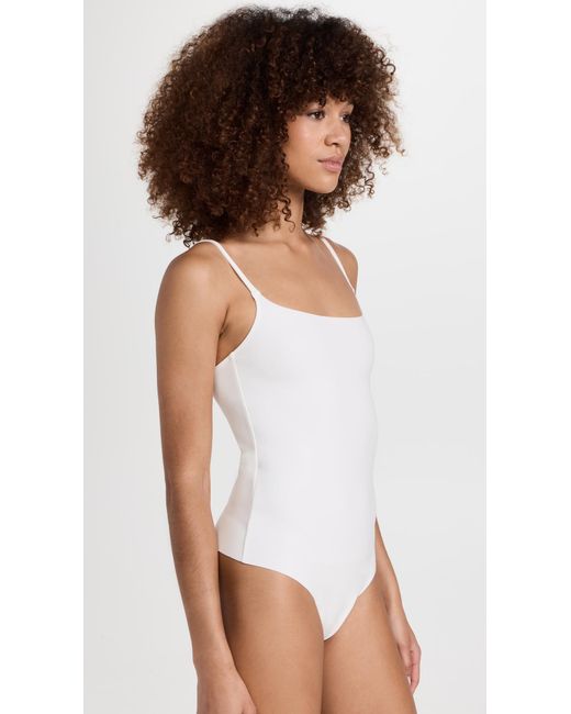 Commando Blue Neoprene Cami Thong Bodysuit