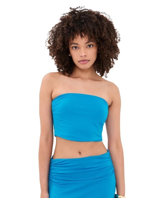 Ramy Brook Blue Solid Raya Top