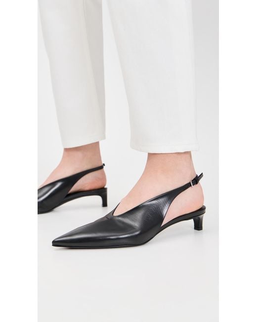 Jil Sander Black Sling Back Heels