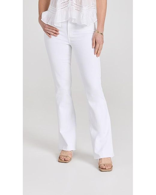 PAIGE High Rise Laurel Canyon Petite Jeans in White | Lyst Canada