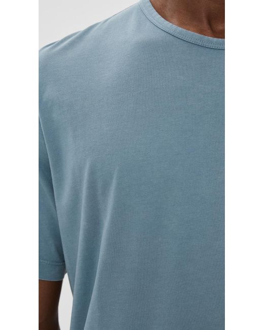 Theory Blue Crew Neck Tee for men
