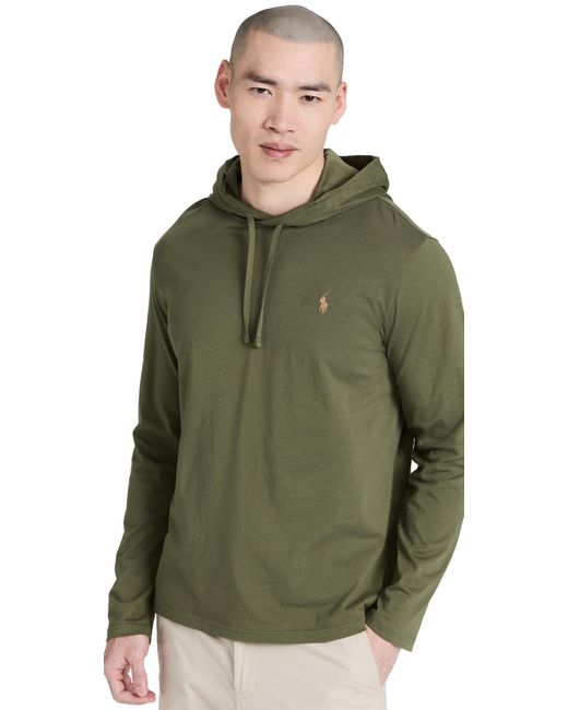 Polo Ralph Lauren Green Long Sleeve Hooded Tee Shirt for men