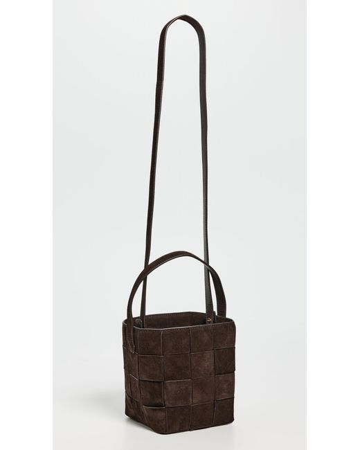 Loeffler Randall Black Laith Wide Woven Top Handle Bag