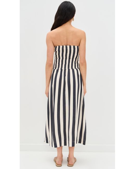 moon river strapless pleated midi dress rachelnthecityy on LTK