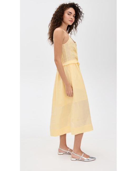【Sea】Zora Solid Button Down Dress ワンピース Pearl Zora Solid Tank Button Down Dress | Sea New York