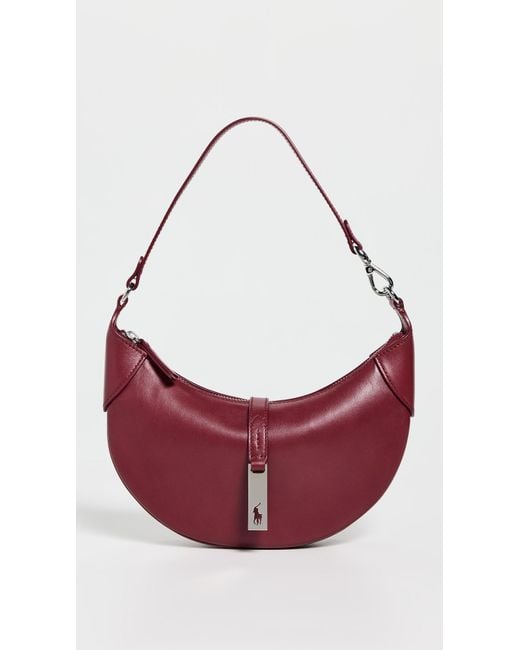 Polo Ralph Lauren Purple Sport Calf Polo Id Mini Shoulder Bag