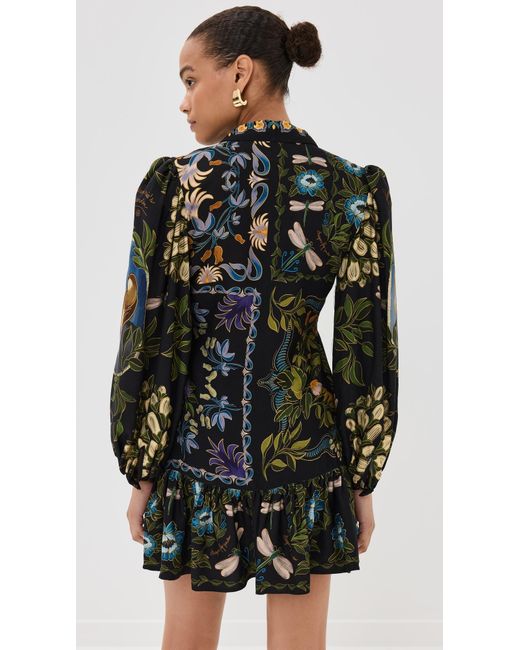 FARM Rio Winter Garden Mini Dress in Black | Lyst