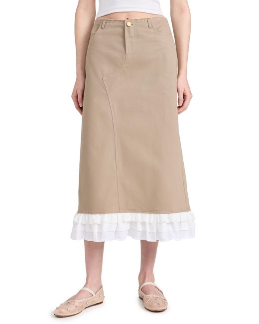 Sandy Liang Natural Tristen Skirt