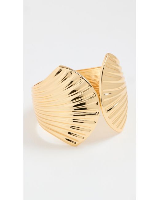 Kenneth Jay Lane Natural Shell Hinged Bracelet