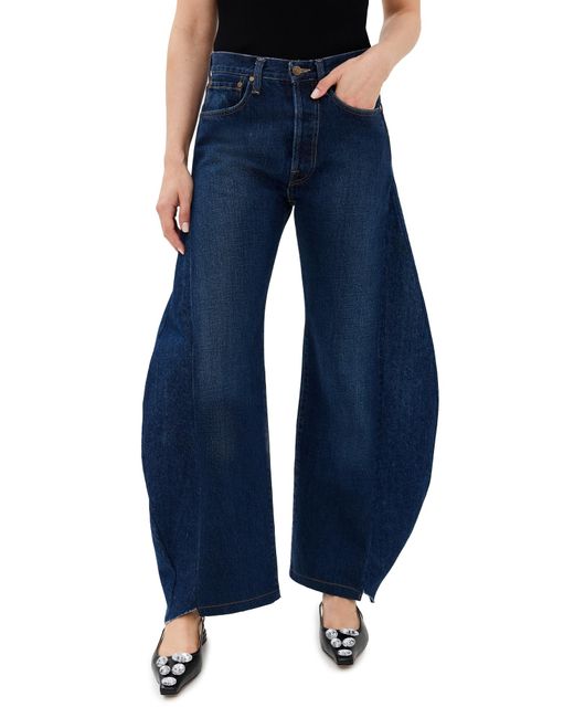 A.W.A.K.E. MODE Blue A. W.A. K.E. Mode Upcycled Jeans With Side Inserts