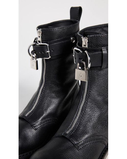 J.W. Anderson Black Lock Combat Ankle Boots