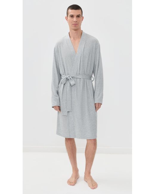 Tommy John Gray Waffle Robe for men