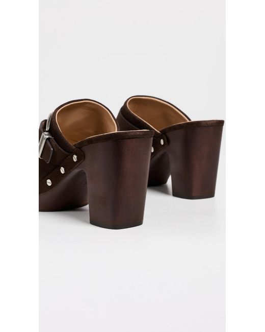 Veronica Beard Brown Larken Clogs
