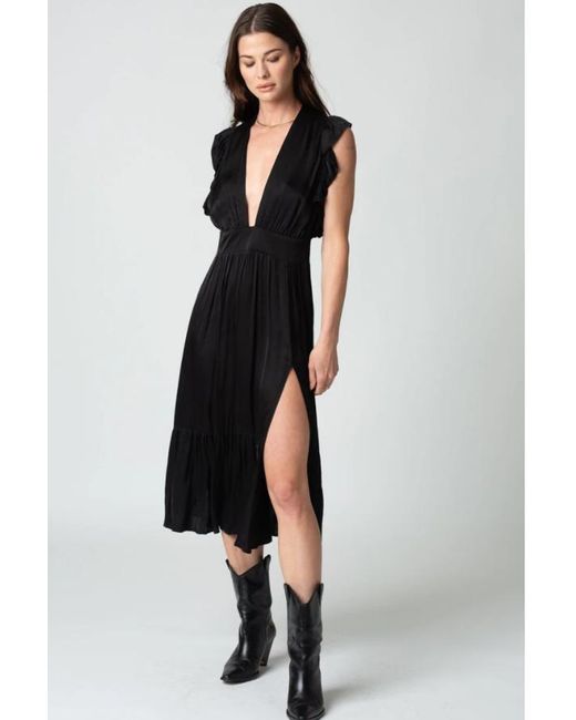Stillwater Jessie Midi Dress in Black | Lyst