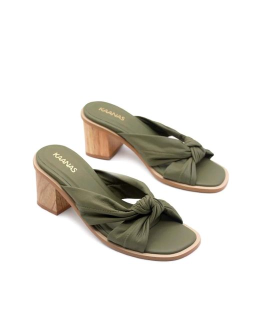 kaanas binjai double braid leather heel