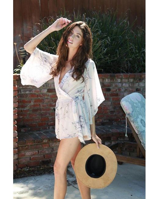 Sadie \u0026 Sage Kimono Wrap Romper | Lyst